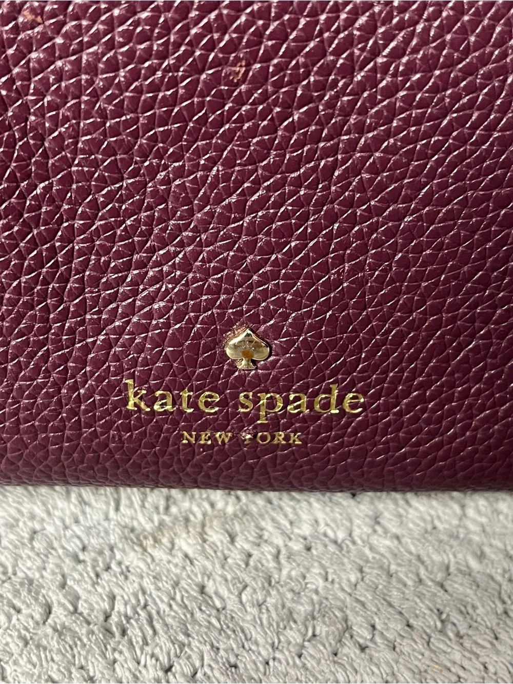 kate spade Deep Plum larchmont Riley satchel Leather Shoulder Bag